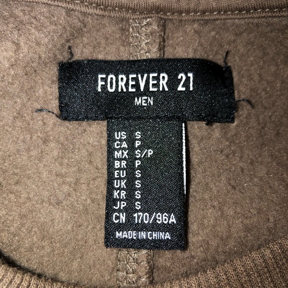 Forever 21 Men's Crewneck, Olive/Brown/Tan, Small, EUC, longline, tunic, - Picture 5 of 10